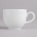 A Villeroy & Boch white porcelain coffee cup with a white handle.