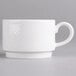A Villeroy & Boch white porcelain coffee cup with a handle.