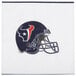 A white 2-ply luncheon napkin with a Houston Texans helmet logo.