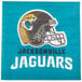 A white 2-ply luncheon napkin with the Jacksonville Jaguars football team logo on it.