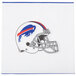 A white 2-ply luncheon napkin with the Buffalo Bills logo of a buffalo wearing a helmet.