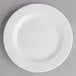 A white Villeroy & Boch porcelain plate on a gray surface.