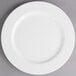 A white Villeroy & Boch porcelain plate on a gray surface.