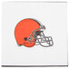 A white 2-ply luncheon napkin with a Cleveland Browns football helmet on it.