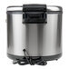 An Avantco stainless steel electric rice warmer with a cord.
