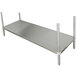 A stainless steel Advance Tabco hot food table with metal undershelf and legs.