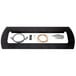 A black rectangular Bromic Heating ceiling recess kit with various components and a black cable.