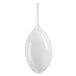 A CAC bright white porcelain spoon with a long handle.