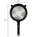 A black Matfer Bourgeat Exoglass bouillon strainer.