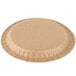 A round brown Solut paper plate.