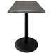 A Holland Bar Stool charcoal table with a black base.