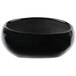 A black Reserve by Libbey Pebblebrook porcelain dip dish.