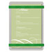 A Menu Solutions aluminum menu board with green bands on it.