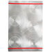 A Menu Solutions Alumitique menu board with red stripes on a metal surface.