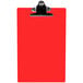 A red rectangular Menu Solutions clipboard with a metal clip.