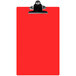 A red rectangular Menu Solutions clipboard with a metal clip.