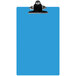 A blue rectangular Menu Solutions clipboard with a metal clip.