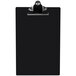 A black rectangular Menu Solutions clipboard with a metal clip.