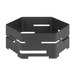 A black matte hexagon riser with white lines.