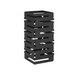 A black rectangular Rosseto multi-level riser with lines.
