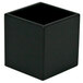 A black square Cal-Mil flatware organizer with a black center.