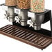 A Rosseto triple cereal dispenser with different types of cereal.