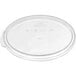 A clear plastic lid for Choice translucent food storage containers.