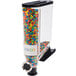 A Rosseto cereal dispenser with a black base and a label.
