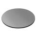 A Rosseto round black tempered glass riser shelf.