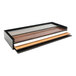 A black rectangular surface case with a glass top.