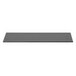 A grey rectangular riser shelf with black sides.