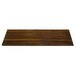 A rectangular natural walnut wood riser shelf.