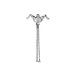 Fisher 63134 Single Deck Mount Faucet Base with 1/2 inch Control Valves, Check Stems, and Lever Handles