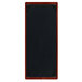 A rectangular black wooden menu board with a mahogany frame.