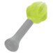 A close-up of a grey and green Franmara plastic citrus reamer.