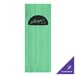 A rectangular teal wood menu board with top and bottom strips.