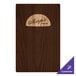 A customizable wooden menu board with top and bottom strips.