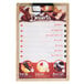 A Menu Solutions wood clipboard menu board with desserts on it.