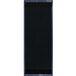 A rectangular black board with top and bottom black strips.