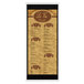 A Menu Solutions white wash wood menu board with top and bottom strips.