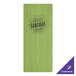 A lime green wood menu board with black text on it.