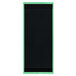 A black board with green border.