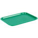 A green Choice plastic fast food tray on a white background.