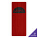A red rectangular wood menu with top and bottom strips.