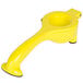 A yellow zinc alloy juicer with a handle.