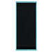 A black rectangular menu board with a blue border.