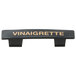 A black Tablecraft dispenser tag with orange "Vinaigrette" text.