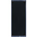 A rectangular black wood menu board with black corners.