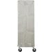A gray Curtron Supro breathable mesh bun pan rack cover.