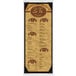 A white Menu Solutions wood menu board with picture corners.